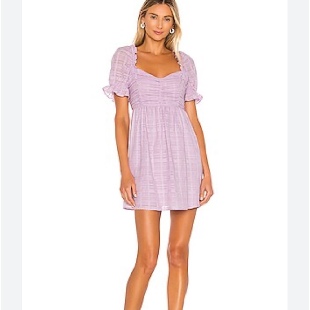 AUGUSTE women’s Chloe Mini Dress in‎ Lilac | REVOLVE / size 8